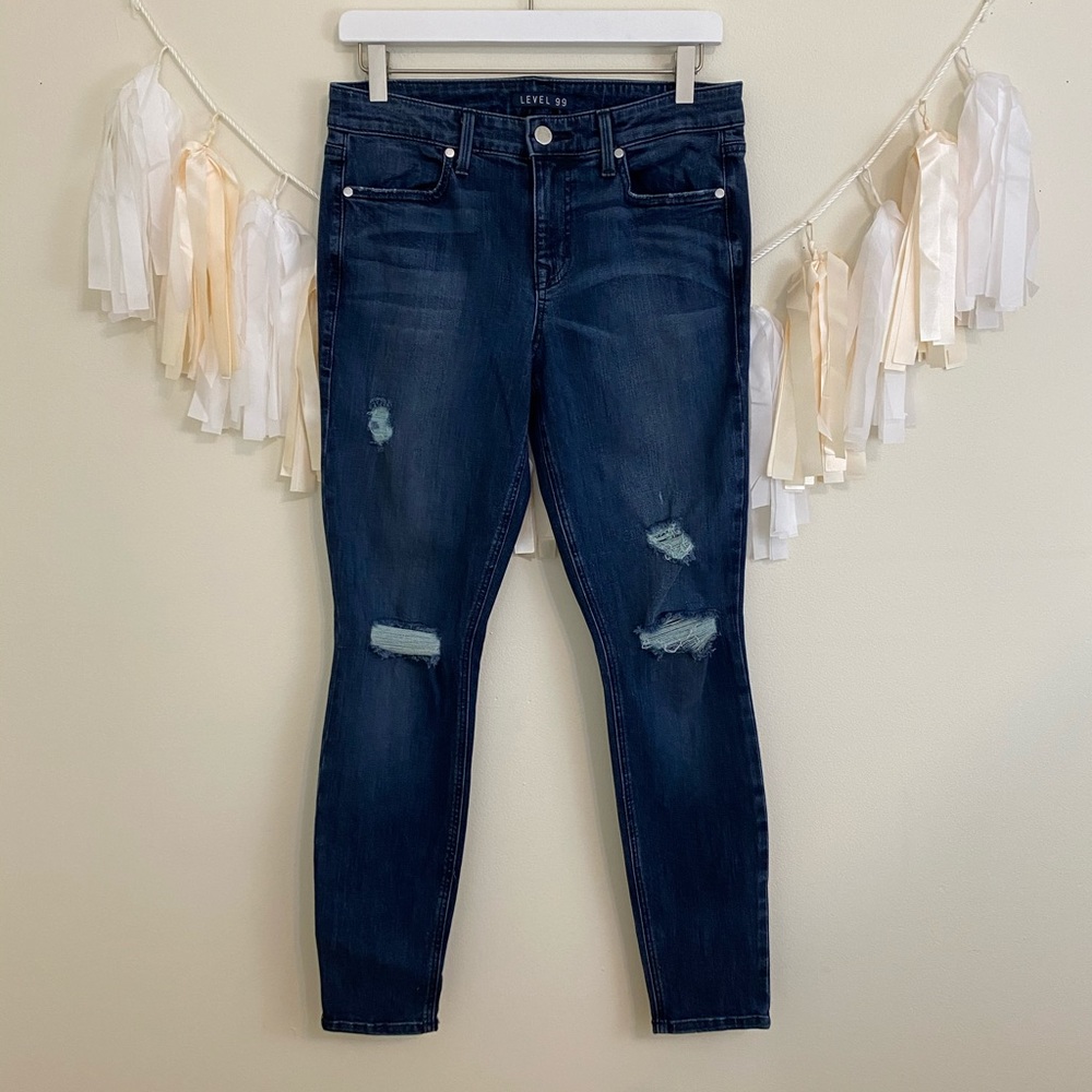 LEVEL 99 Janice Distressed Ultra Skinny Jeans